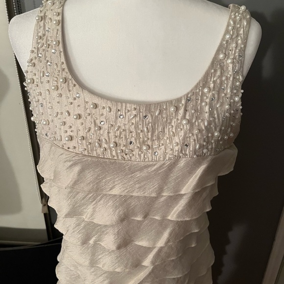 JESSICA HOWARD~ IVORY DRESS SIZE 12 PETITE - Picture 3 of 11